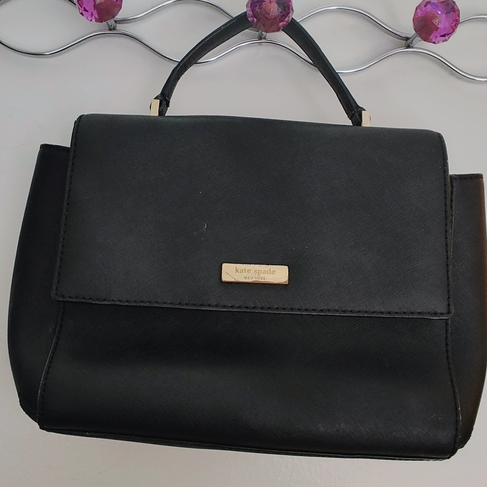 Kate Spade Black Satchel with Gold Hardware